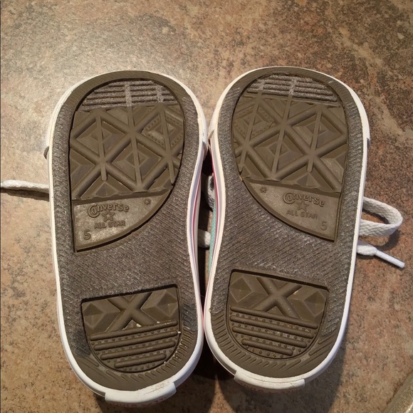 Tiffany Blue Converse w/2 fold double tongue - Picture 5 of 5